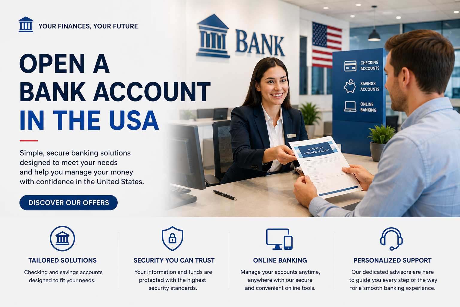 Open a bank account in the United States — France-USA-Net.Com banner
