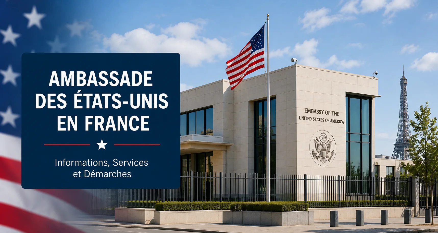 Ambassade et consulats des États-Unis en France, illustration France-USA-Net.Com