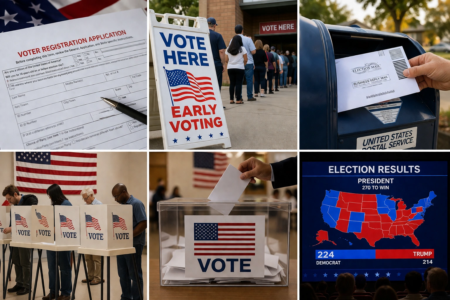 Comprendre l'élection présidentielle américaine, schéma du processus électoral