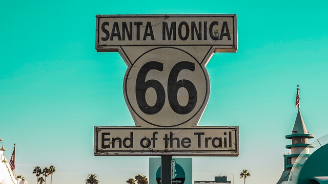 Santa Monica Pier, end of Route 66